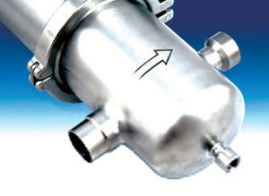 cartridge filter housing / for gas / for air / stainless steel