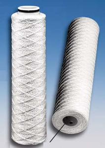 water filter cartridge / for solvents / depth / PTFE