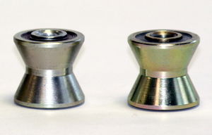 bobbin wheel type roller / steel / slaughterhouse / angular-contact