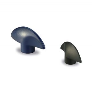threaded knob / finned / steel / in plastic