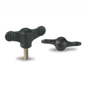 threaded knob / butterfly / steel / stainless steel