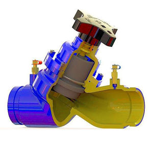 balancing valve / globe / with handwheel / for water