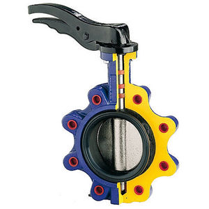 lug type valve / butterfly / lever / for water