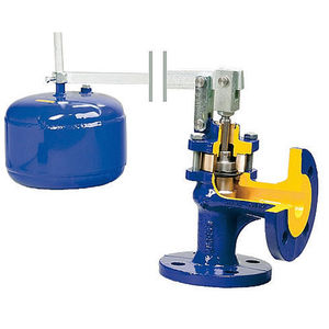 float valve / piston / for water / flange