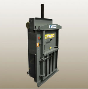 vertical baling press / front-loading / for textiles / for paper