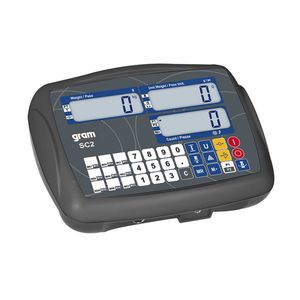 LCD display weight indicator / panel-mount / battery-powered