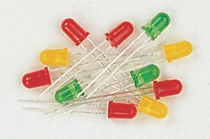 colored LED / round / through-hole