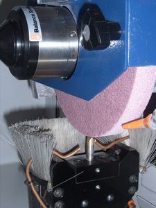 horizontal disc grinding machine / for metal sheets / CNC / horizontal