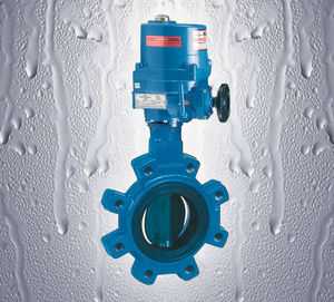 butterfly valve / electrically-actuated / for wastewater / lug type