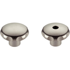threaded knob / star / stainless steel