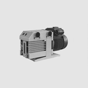 rotary vane vacuum pump / lubricated / two-stage