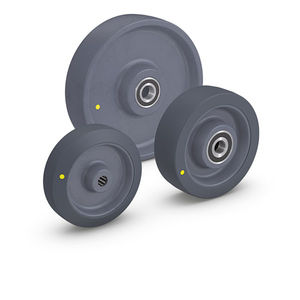 wheel with solid tire / thermoplastic / polyamide / for heavy-duty loads
