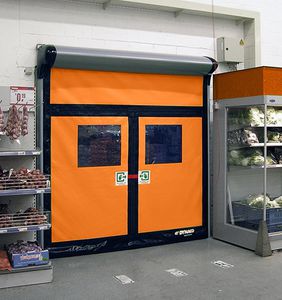 roll-up doors / PVC / industrial / with emergency exit function