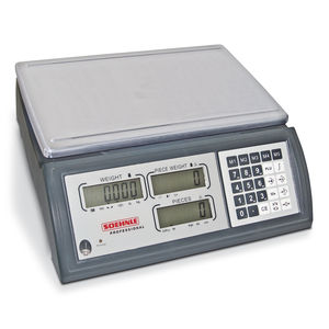 counting scale / with LCD display / stainless steel pan / with serial interface