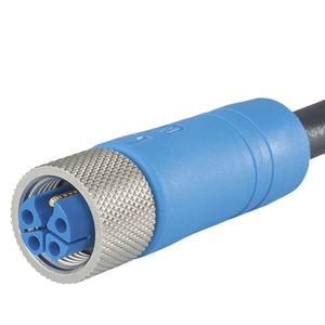 data connector / DIN / circular / thermoplastic over-molded