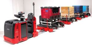 2-axle trailer / for warehouses / container / side-loading