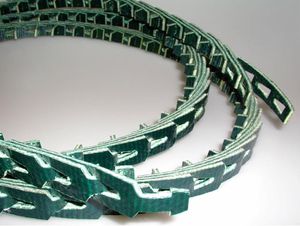 trapezoidal transmission belt / polyurethane / link