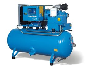 air compressor / stationary / electrically-powered / screw