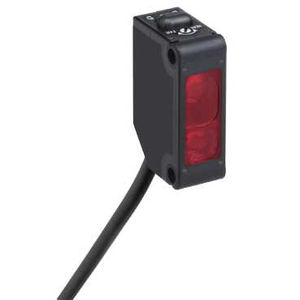 diffuse reflective photoelectric sensor / with background suppression / rectangular / laser