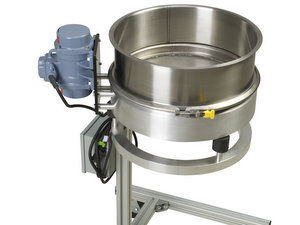 circular vibrating screener / for powders / for powder recycling