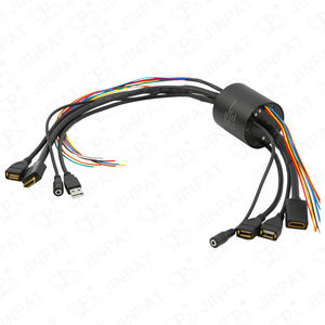 USB slip ring / HDMI / through-hole / metal