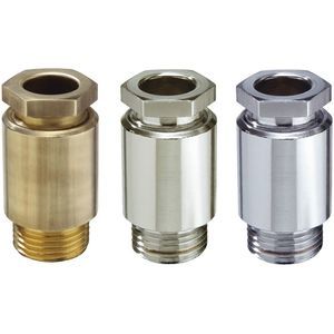brass cable gland / IP54 / straight / threaded