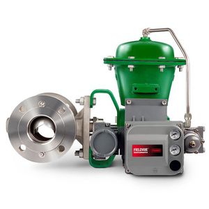 ball valve / pneumatic-operated / control / stainless steel