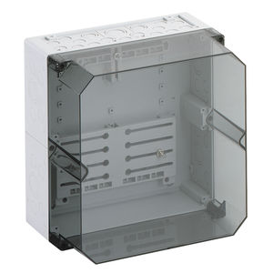 wall-mount enclosure / rectangular / polycarbonate / with transparent cover