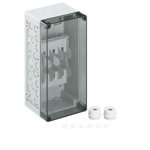 wall-mount enclosure / rectangular / polycarbonate / with transparent cover