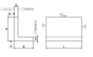 aluminum profile / L / with non-slip insert / pultruded