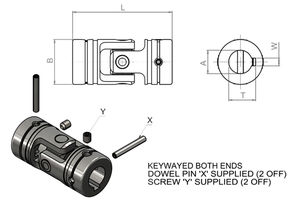 steel universal joint / alloy