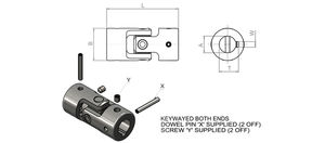 steel universal joint / alloy / with needle-roller bearing