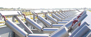 slip-on conveyor roller / steel / for heavy loads / low-noise level