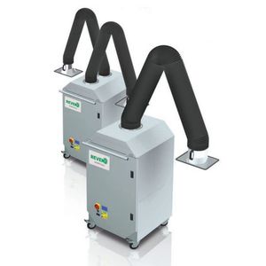 mobile fume extractor / welding / cyclone / with extraction arm