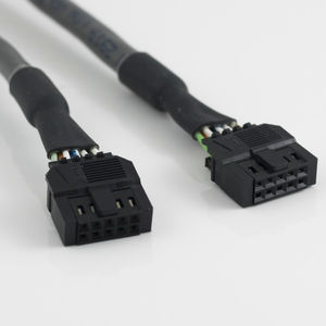 data connector / female / with cable / shielded
