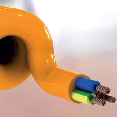 power cable / with copper screen / spiral / copper