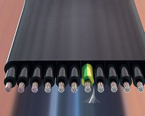 data electrical cable / power / insulated / flat