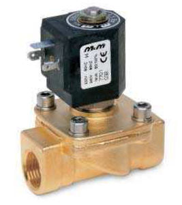 pilot-operated solenoid valve / 2/2-way / NC / for hot water