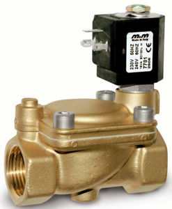 pilot-operated solenoid valve / 2/2-way / NC / for hot water