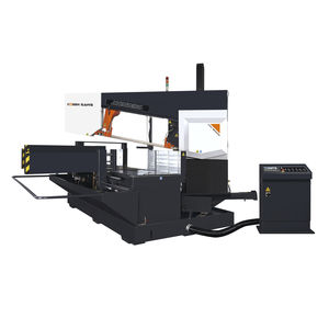 double-miter saw / band / for steel / automatic