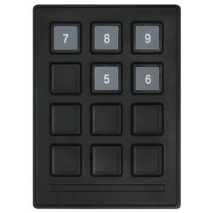 12-key keypad / panel-mount / silicone rubber