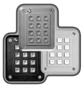 12-key keypad / panel-mount / metal / for access control