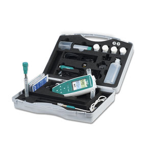 pH meter with conductivity meter / portable / laboratory / digital