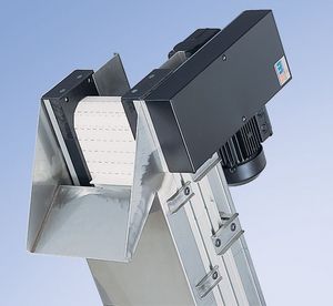 modular belt conveyor / for the food industry / inclined