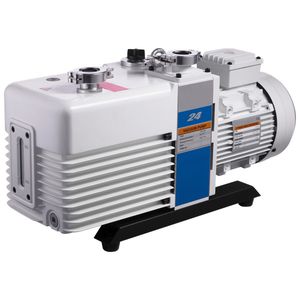 rotary vane vacuum pump / oil-filled / two-stage / compact