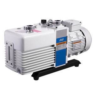 rotary vane vacuum pump / oil-filled / two-stage / compact