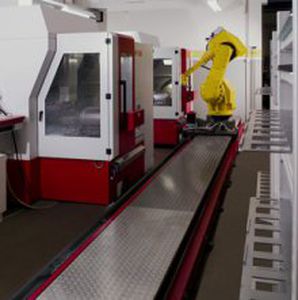 robotic handling cell / for machining centers