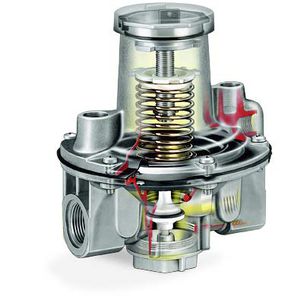 gas pressure regulator / single-stage / membrane / spring