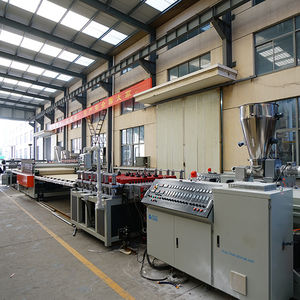 plastic sheet extrusion line / profile / for thermoplastics / for PVC