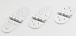 stainless steel hinge / corner / screw-in / 180°